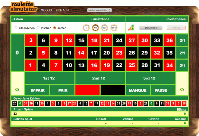 Roulette simulator online